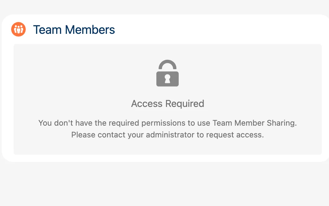 Access Required error