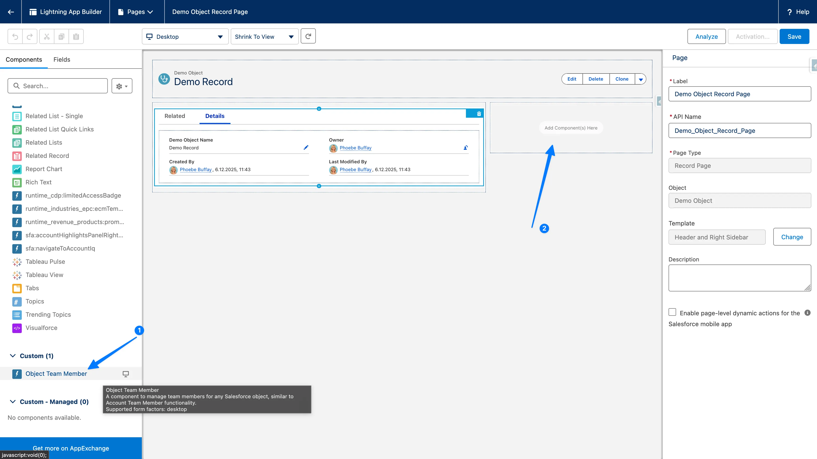 Dragging component in App Builder