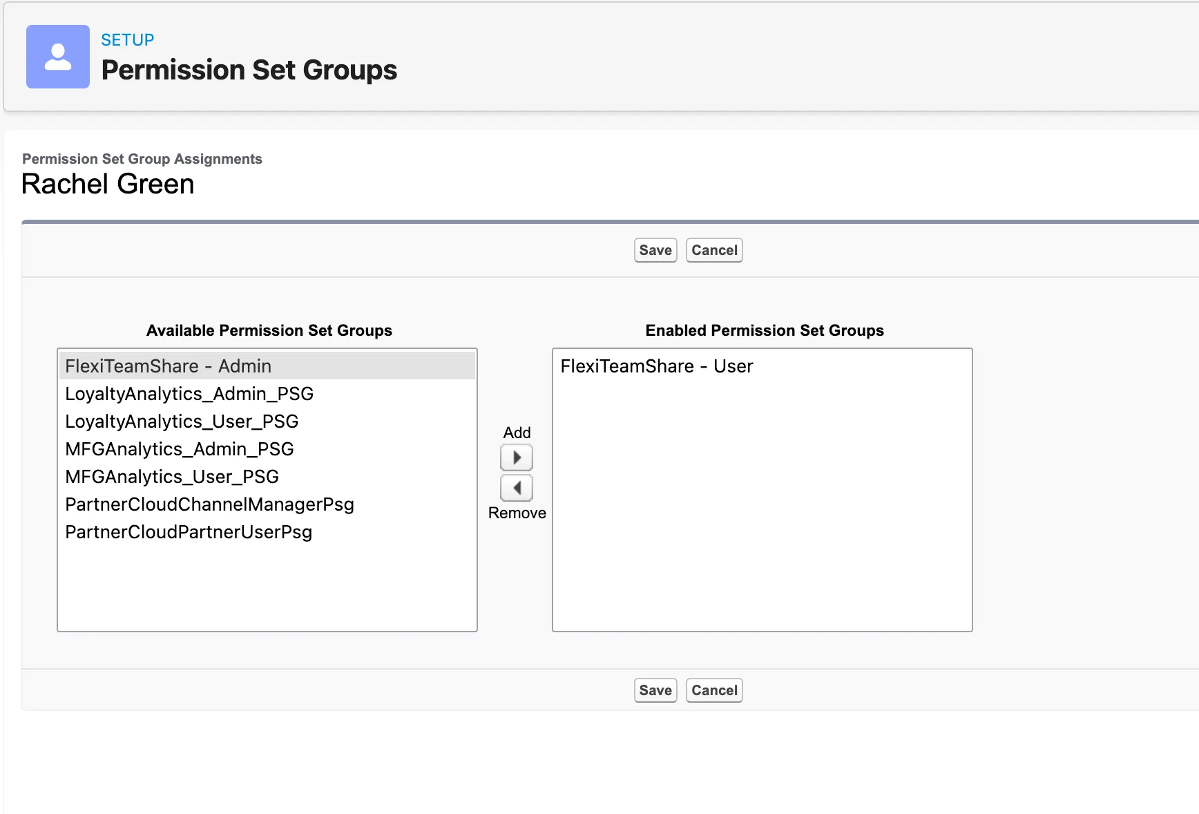 Permission Set Group Assignments